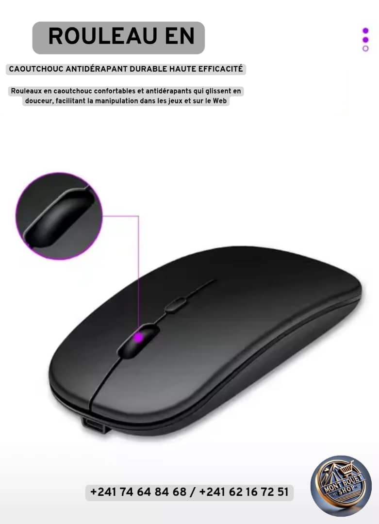 Souris sans fils rechargeable lumineux.