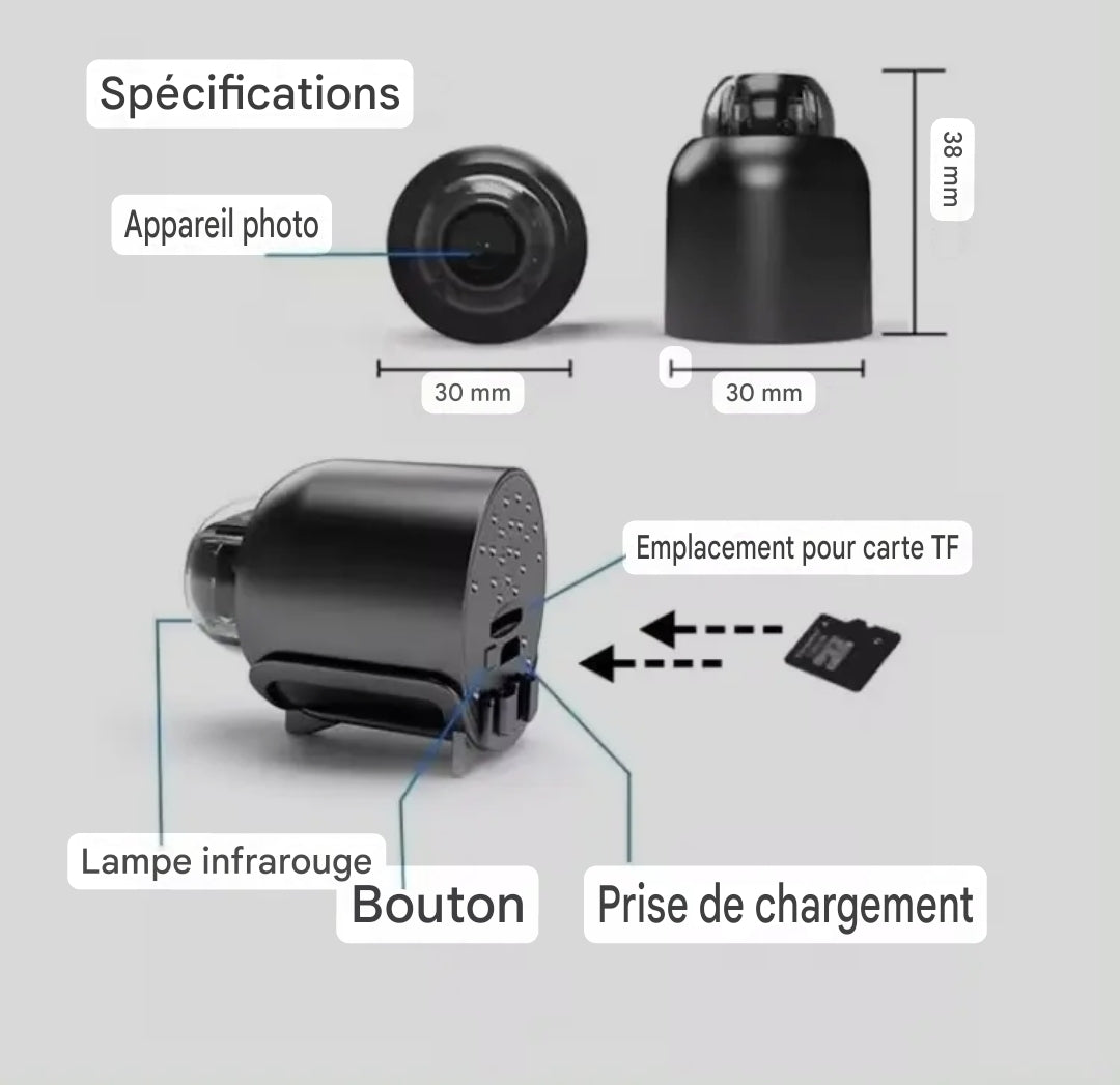 MINI CAMERA D'ESPIONNAGE 1080P HD
