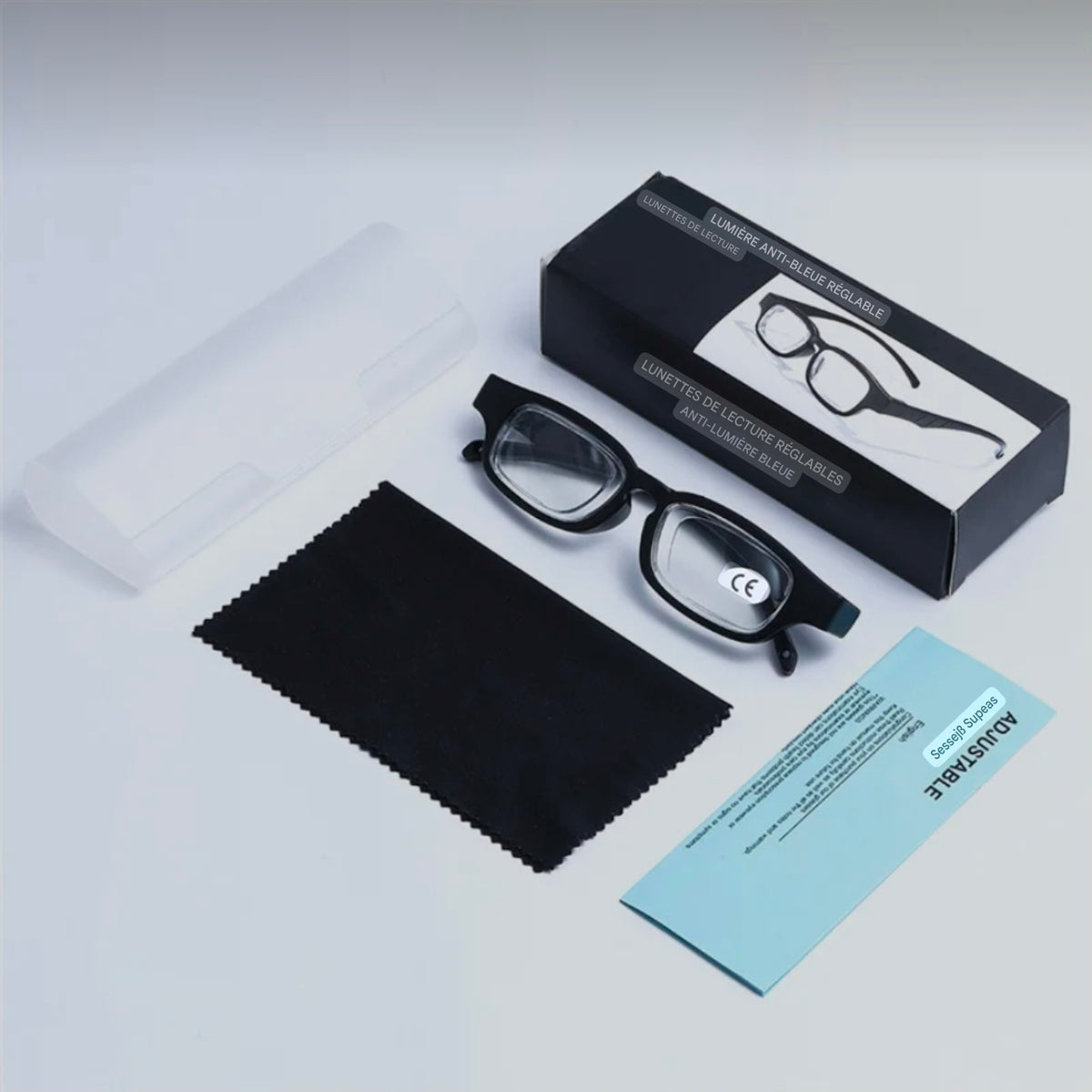 👓 LUNETTES DE LECTURE AJUSTABLES ANTI-LUMIERE BLEU.